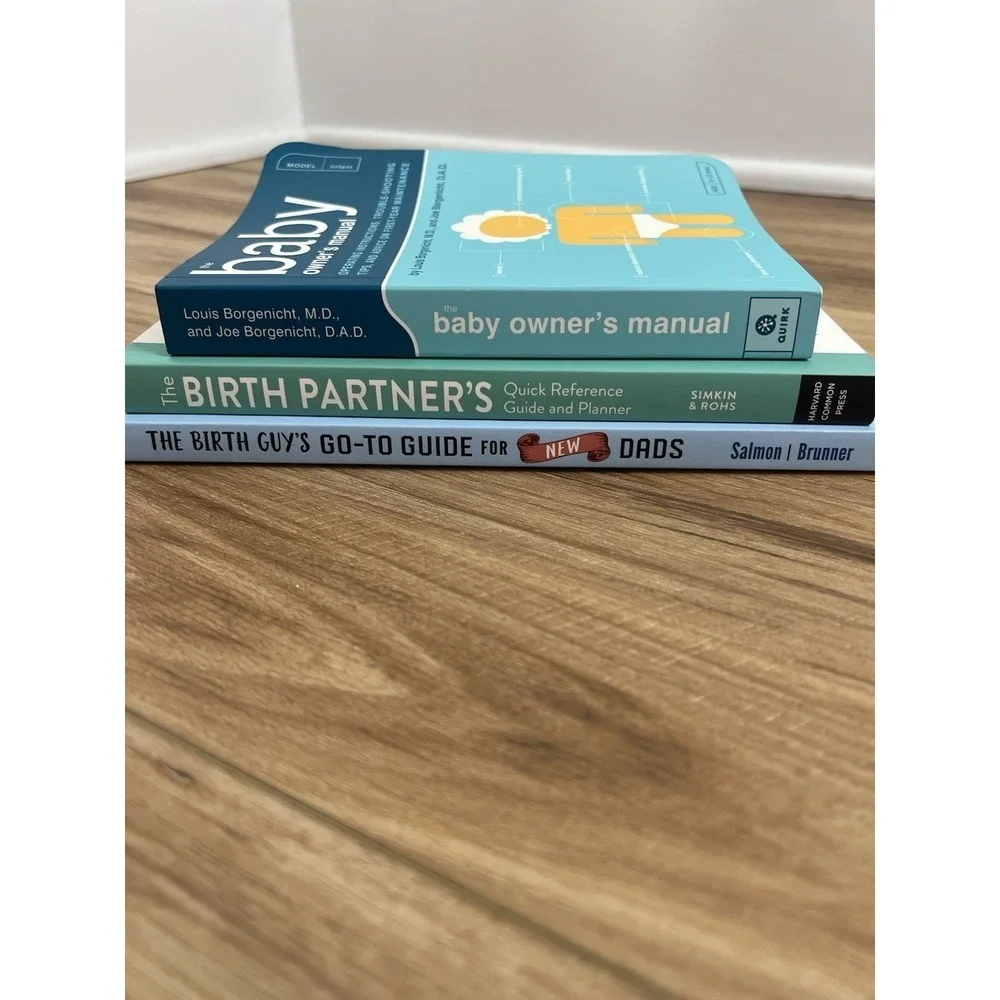 Lot (3) New Parent Baby Book Nursing Birth‎ New Dad Owner's Manual Shower Gift